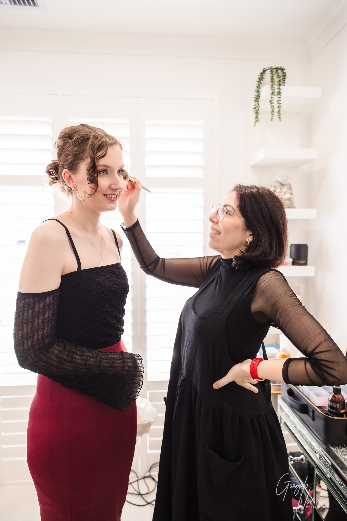 Makeup artist Perth behind the scenes