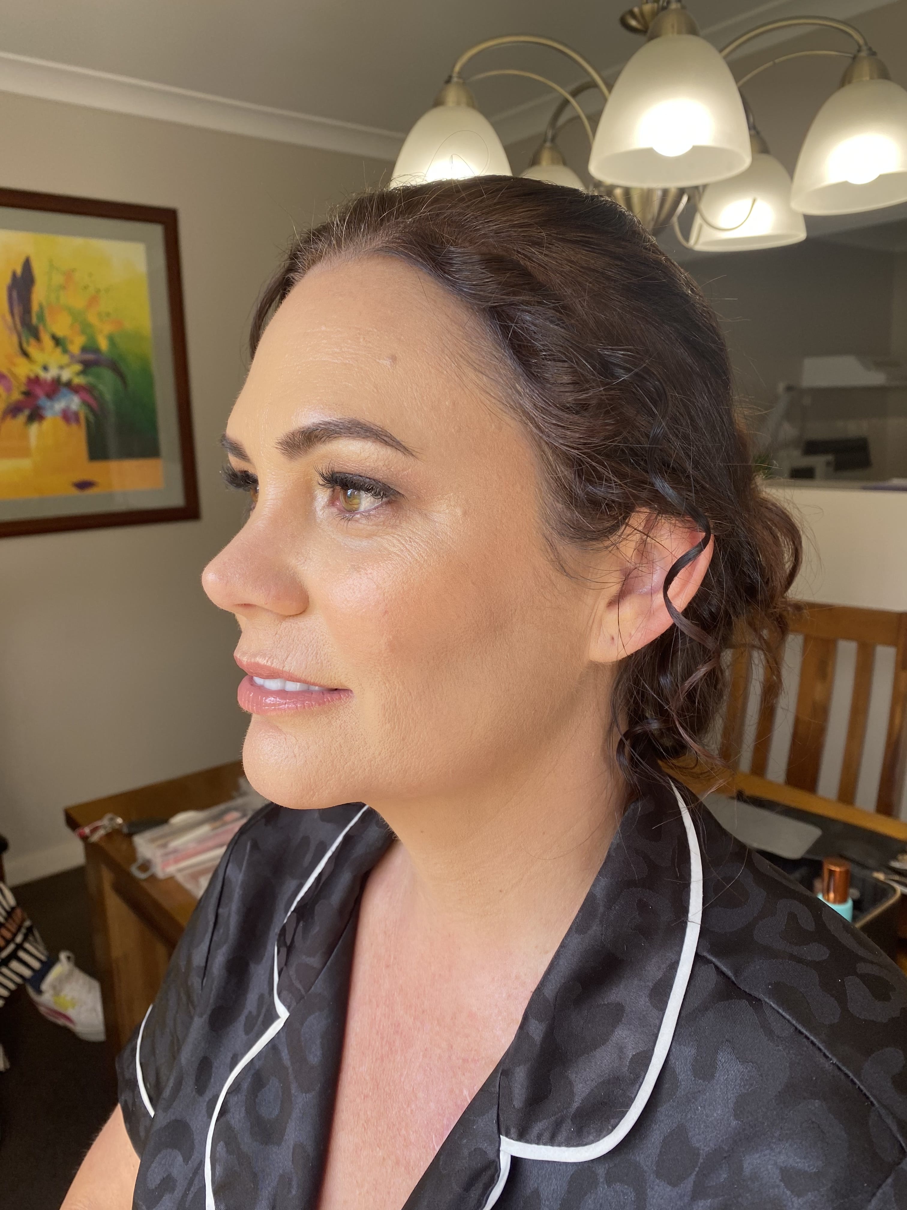 Soft glam bridal makeup Perth
